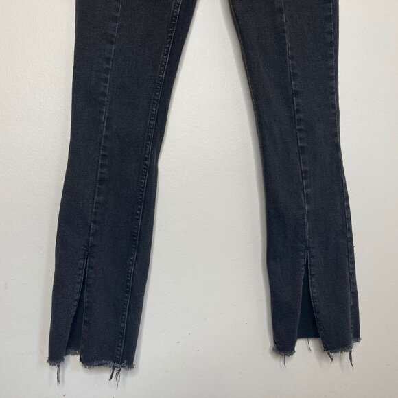 Abercrombie & Fitch The Skinny High Rise Jean with Vent Hem 27 Black Denim 90s - Picture 6 of 9